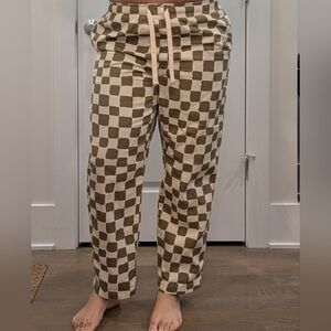 Checkered Green and White Pants